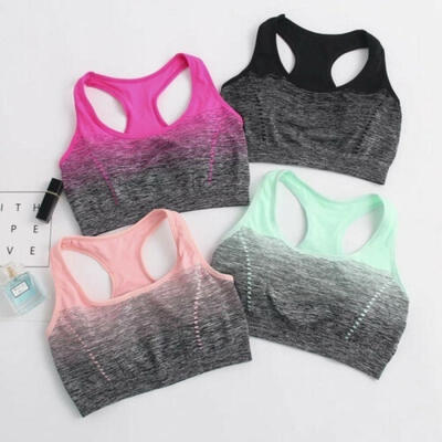 

Women Padded Underwear Fitness Yoga Sports Bra Stretch Workout Crop Top Vest
