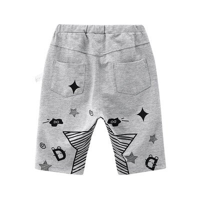

DOU DOU YI CHU childrens clothing boy cotton casual pants back print five pants summer 9180
