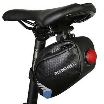 

Small Bicycle Back Saddle Seatpost Bag Accessories Waterproof W Lamp Taillight