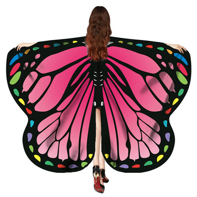 

Nomeni Women Butterfly Wings Shawl Scarves Ladies Nymph Pixie Poncho Costume Accessory
