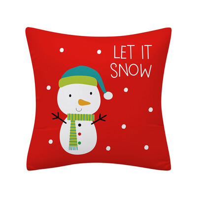 

Tailored Christmas Pillow Case Glitter Polyester Sofa Throw Cushion Cover Home Decor