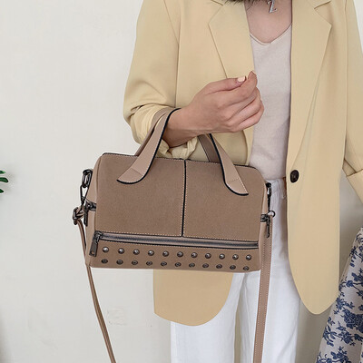 

Ins Scrub bag handbags new 2019 Korean version of the fashion texture wild shoulder bag shoulder Messenger Boston bag