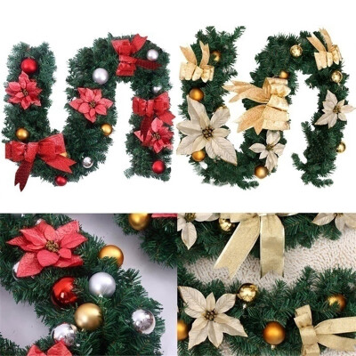 

18M27M Cream Decorated Garland Christmas Decoration Xmas Fireplace Tree Pine 6FT