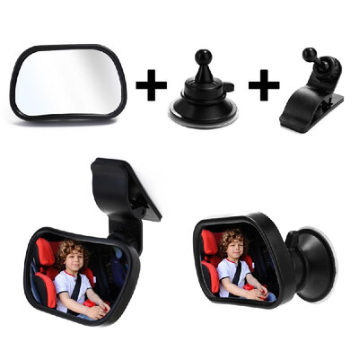 

Car Safety Back Seat Rearview Baby View Mirror 2 in 1 Adjustable Baby Rear Convex Mirror Car Baby Kids Monitor