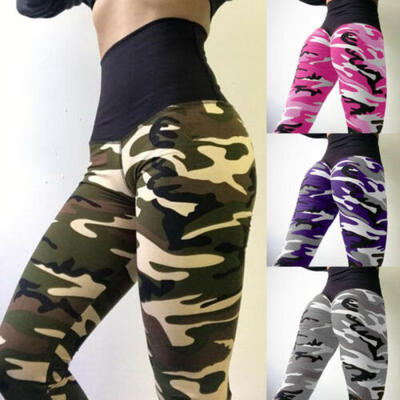 

Womens Camo Cargo Trousers Pants Military Army Combat Camouflage Jean UK