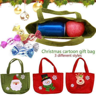 

Snowman Candy Gift Bags Handbag Merry Christmas Storage Package Santa Claus Bag