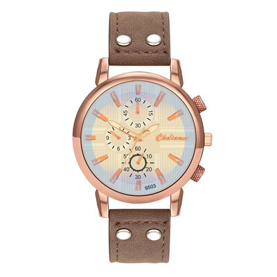 

Gobestart Fashion Leather Mens Quartz Watch Mens Watch Luxury Casual Watch Clock