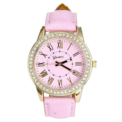 

Fashion simple retro small round belt Woman watch students watches fresh temperament Womans WristWatch relogio feminino 2018 F