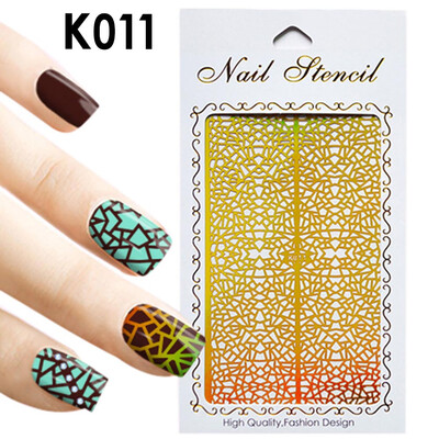 

〖Follure〗1Pc Irregular Hollow Nail Art Vinyls Stencil Stickers Manicure