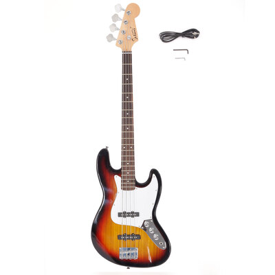 

Glarry Jazz Electric 4 Strings Burning Fire Bsss Guitar w Tools