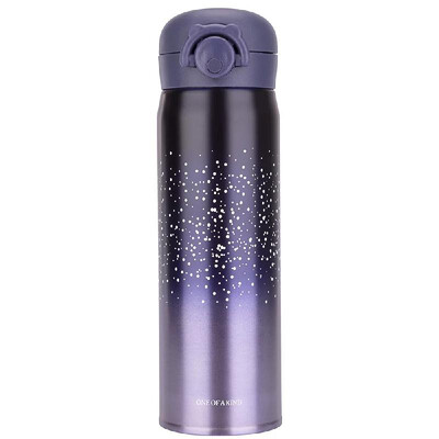 

500ml Stainless Steel Vacuum Insulation Cup Starry Sky Bounce Vacuum Flask Thermal Water Bottle Thermos Cup Leak-proof Straight Cu