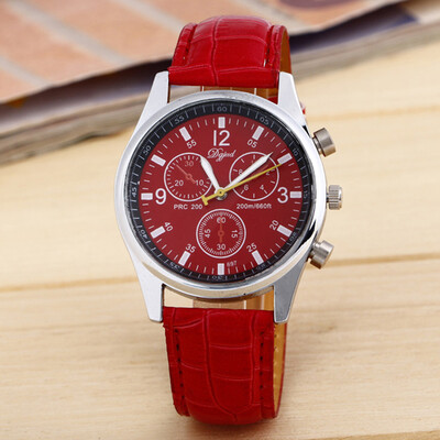 

Three-eye geneva belt watch Explosion models Geneva couple models three-eye quartz watch