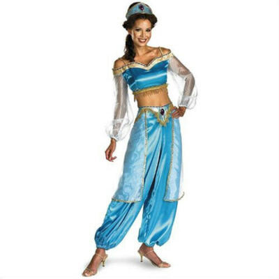 

USA Aladdin Jasmine Princess Cosplay Women Girl Fancy Dress Party Costume Sets