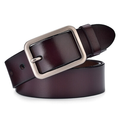 

New mens&womens universal leather belt pin buckle belt casual fashion wide pants with a generation of hair