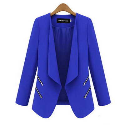 

Zipper Open Front Cardigan Femininas Jackets Ruffled Long Sleeve Jacket Coat