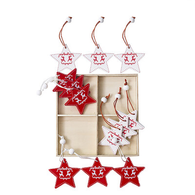 

Toponeto Xmas DIY Wooden Pendant Christmas Tree Festival Party Decoration Hang Ornament