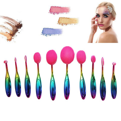 

〖Follure〗10PCSet Toothbrush Style Eyebrow Brush Foundation Eyeliner Makeup Brushes