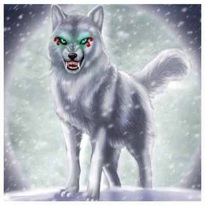 

5D DIY Full Drill Diamond Painting Fierce Wolf Wall Art Cross Stitch Mosaic