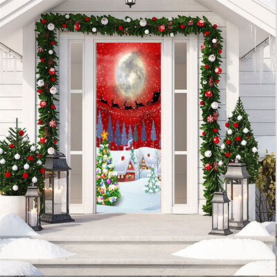 

Tailored 3D Christmas Living Room Door Wall Decoration Mural Christmas Decoration