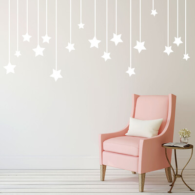 

Gobestart Pendant Stars Decal Living Room Bedroom Vinyl Carving Wall Decal Sticker