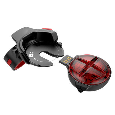

USB Rechargeable Waterproof Bicycle Smart Brake Sensor Rear Light Tail Lamp