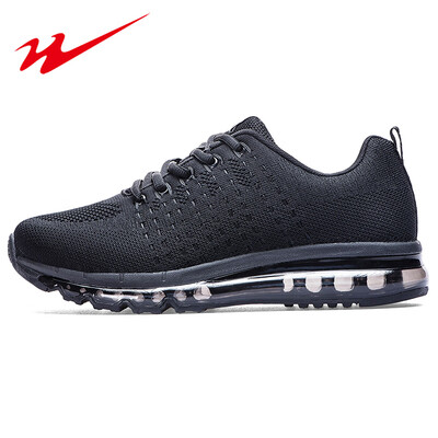 

Double star mens shoes sports shoes flying woven non-slip casual shoes autumn&winter models comfortable cushioning full palm cushion running shoes 9216-1 cool black 41