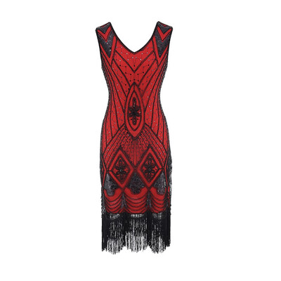 

〖Follure〗Women Vintage 1920s Bead Fringe Sequin Embellished Party Flapper Gatsby Dress