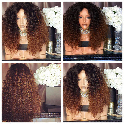 

〖Follure〗Black Brown Curly Hair Wig Synthetic Water Wave Curly Long Hair Wigs Fashion