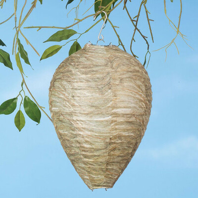 

Gobestart 2Pcs Wasp Deterrent Yellowjackets Bee Hornets Fake Wasp Nest Simulated Deterrent