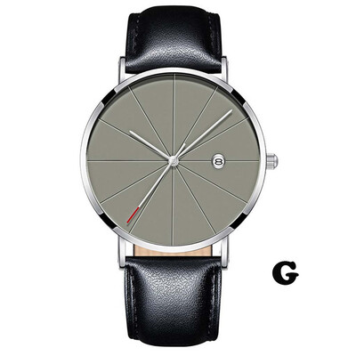 

Gobestart Simple And Unobtrusive Business Leather Strap Casual Mens Quartz Watch