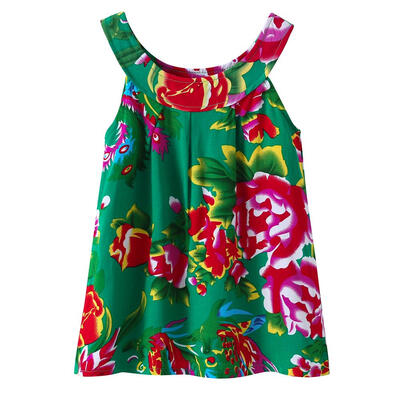 

2-6T Summer Chinese Style Personalized Floral Print Casual Girls Kids Dress