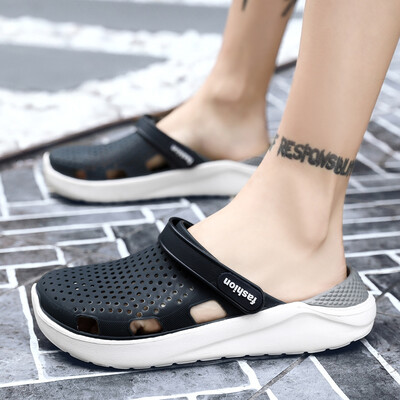 

Summer Dongdong Shoes Mens Sandals with Fashion Slippers&Slip-proof Soft-soled Half-slipper Beach Shoes