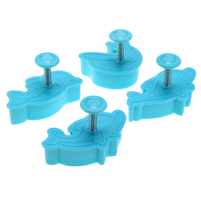 

4pcs Plastic Mold 3D Fondant Soap Chocolate Candy Molds Cake Decoration