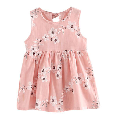 

Sweet Fashion Summer Girls Kids Morning Glory Floral Sleeveless Vest Dress