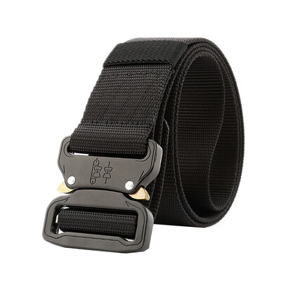 

45 cm New Quick release Alloy Insert buckle Safety Men belt high quality solid color Nylon belt outdoor casual Men & Women belt