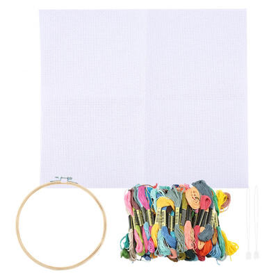 

Greensen 100PcsSet DIY Crafts Colorful Threads Embroidery Pen Punch Needle Kit Set Sewing Tools