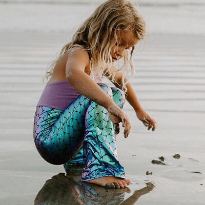 

Baby Girls Skinning Mermaid Leggings Wide Leg Pants Trousers