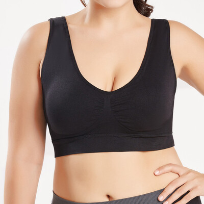 

Nomeni Women Pure Color Plus Size Ultra-thin Large Bra Sports Bra Full Bra Cup Tops