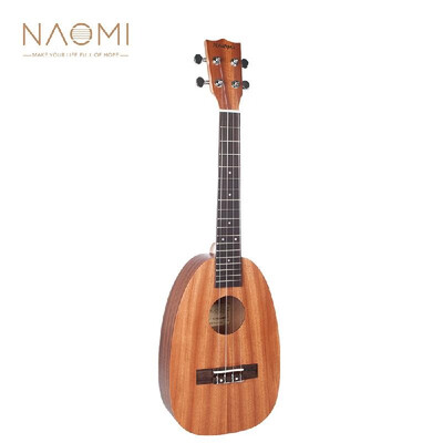 

NAOMI 26 Inch Ukulele Pineapple Shape Sapele Topboard Backboard Plastic Nut Rosewood Bridge Ukeleles for Toddlers Kids Beginners T