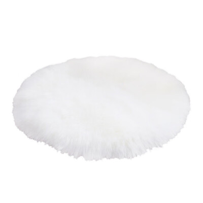 

Carpet Soft Artificial Sheepskin Rug Skins Carpet Seat Pad Round Area Rugs Floor Mat 2 Colors Home Decorator Carpets For Kitchen