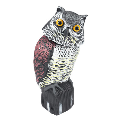 

Rotating Head Fake Owl Garden Field Lawn Protection Repellent Bird Scarer