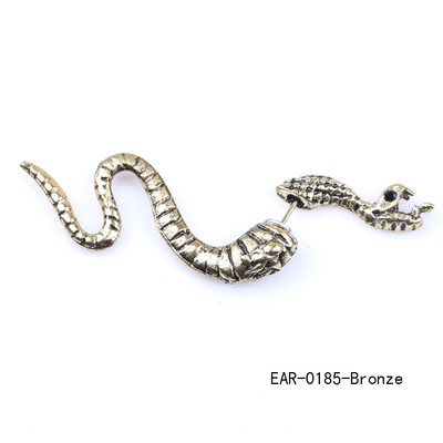 

1Pc Punk Rock Gothic Metal Temptation Snake Ear Stud Earring