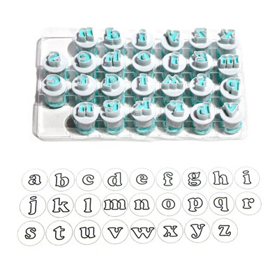 

26PCS Upper&Lowercase Alphabet Letters Cookie Cutter Plastic Letters Fondant Cutter Baking Mold Cake Decorating Tools