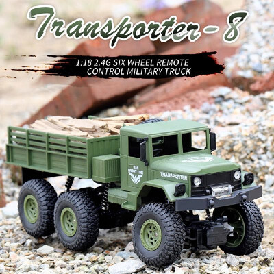 

JJRC Q69 24GHz 6WD 118 RC Off-road Military Truck RC Toy Birthday Gift for Boy