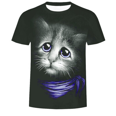 

Toponeto Summer Mens Fashion Round Neck Personalit Print Short Sleeve Leisure Top Blouse