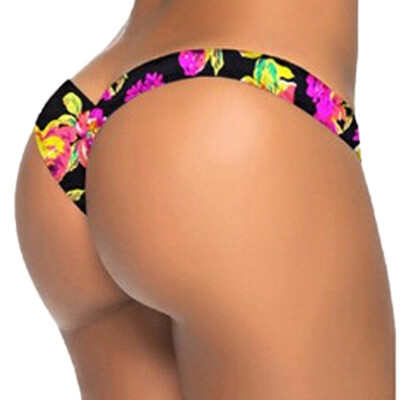 

Roseonmyhand Women Brazilian Print Bikini Bottom Thong Bathing Beach Swimsuit Swimwear