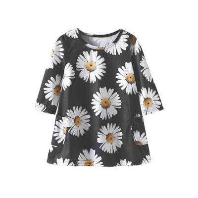 

Spring Family Matching Clothes Mother Daughter Kids Floral Print Dresses