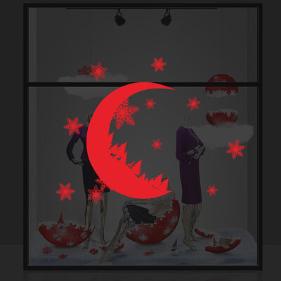 

Gobestart Christmas Snow Christmas Snow Decoration Bedroom Wall Stickers