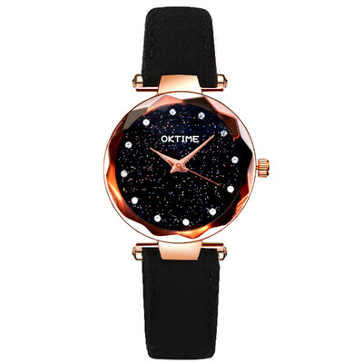 

Women Watches Luxury Ladies Magnetic Starry Sky Clock Fashion Diamond Female Quartz Wristwatches Leather Strap zegarek damski