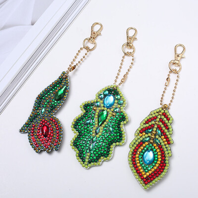 

Siaonvr DIY Special Shape Full Diamond Diamond Pattern Key Ring Set Diamond Embroidery